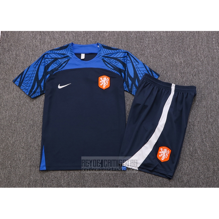 Chandal del Paises Bajos Manga Corta 2022-2023 Azul - Pantalon Corto